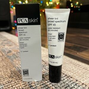 1x PCA Skin SHEER TINT SPF 45 Water Resistant Tinted Sunscreen 1.7oz Ex 7/26